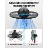 18-Inch Pedestal Fan, 2700 CFM Standing Floor Fan with Remote Control, 9 Speeds & 3 Modes, Oscillating Adjustable Height