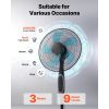 18-Inch Pedestal Fan, 2700 CFM Standing Floor Fan with Remote Control, 9 Speeds & 3 Modes, Oscillating Adjustable Height