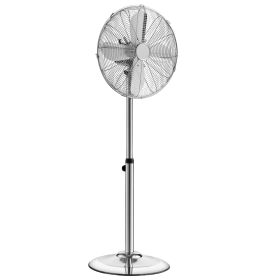 16-Inch High Velocity Pedestal Fan, 1450 CFM Industrial Standing Floor Fan with Handle, 75° Oscillating, 3-Speed Adjustable Height (default: Default)