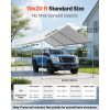 Carport Replacement Canopy, 10 x 20 ft Potable Garage Tent Top Tarp, UV-Resistant & Waterproof Car Shelter Tarp