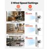 16-Inch High Velocity Pedestal Fan, 1450 CFM Industrial Standing Floor Fan with Handle, 75° Oscillating, 3-Speed Adjustable Height